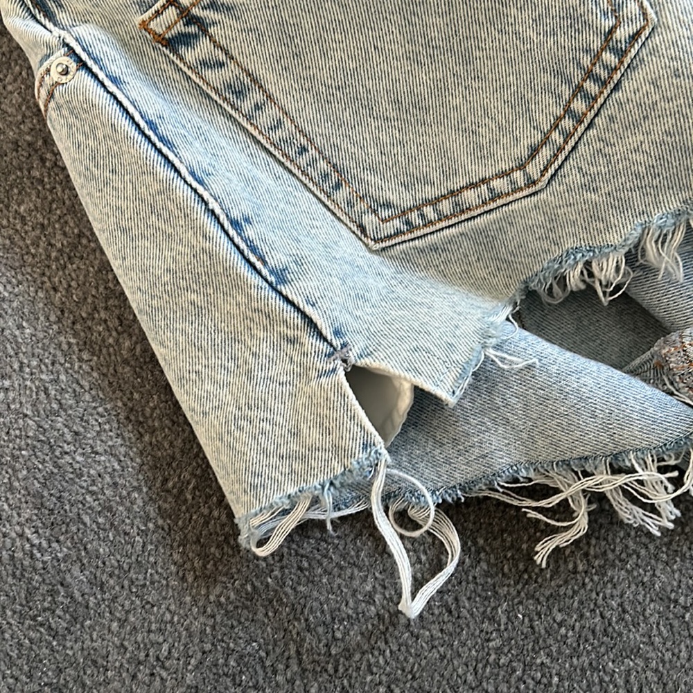 Alexander Wang High Rise Denim Shorts - Picture 3 of 8